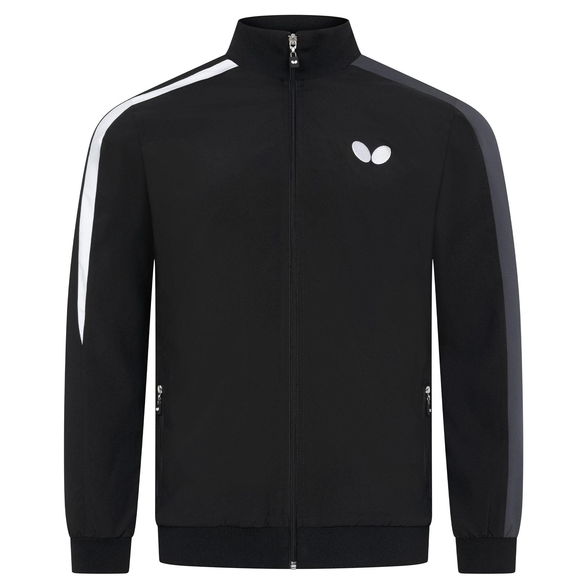 Butterfly Table Tennis Ikoma Tracksuit - Black Jacket - Front